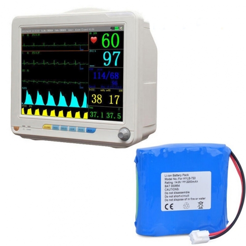 Li-ion 18650 14.8V battery for ECG monitor Biocare HYLB-722 ECG-6010 ECG-6020