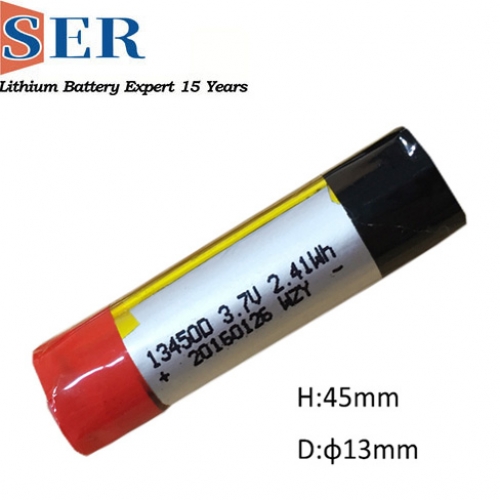 13450 3.7V 650mAh rechargeable cylinder polymer battery 13450 13300 12400 17350 18350 16350 high rat