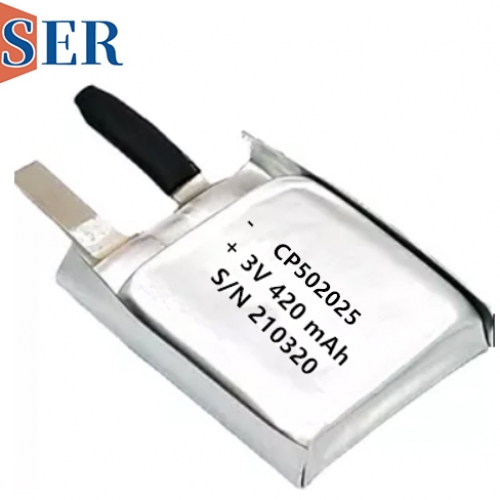SER CP502025 Soft Package lithium manganese battery of 3.0V Li-MnO2 Battery