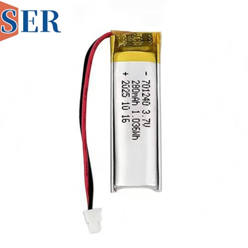 LP701240 Customized Narrow and Long Strip-shaped Rechargeable Li Polymer Battery for Compact Electro