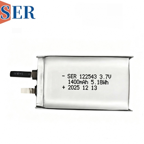 SER 122543 Small Lipo Battery | 3.7V 1400mAh Ultra‑Thin Lithium‑ion Polymer Battery